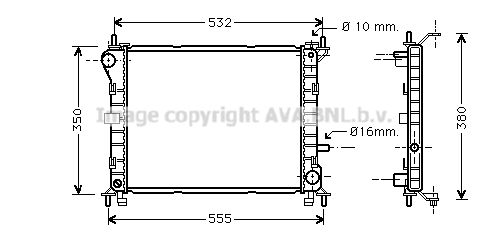 AVA QUALITY COOLING Радиатор, охлаждение двигателя FDA2263